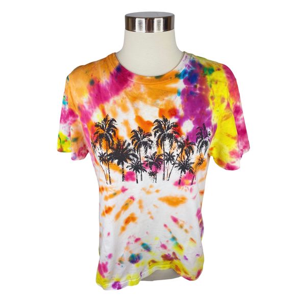 Maje Taxi Palm Tree Tie-Dye T-Shirt - Size 2 (Medium) - Picture 4 of 7